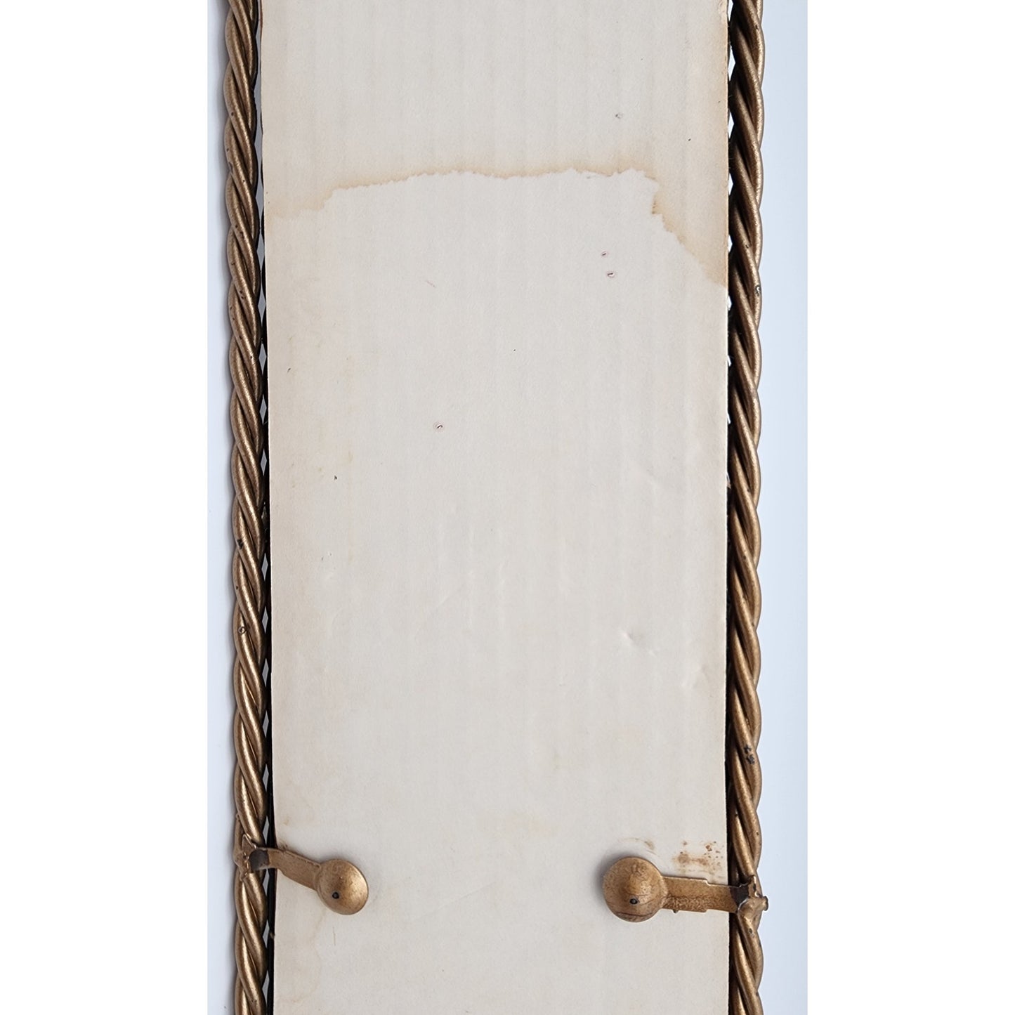 Antique Gold Wall Mirror Candle Holder – Etched Glass Hurricane w/ Purple Candle