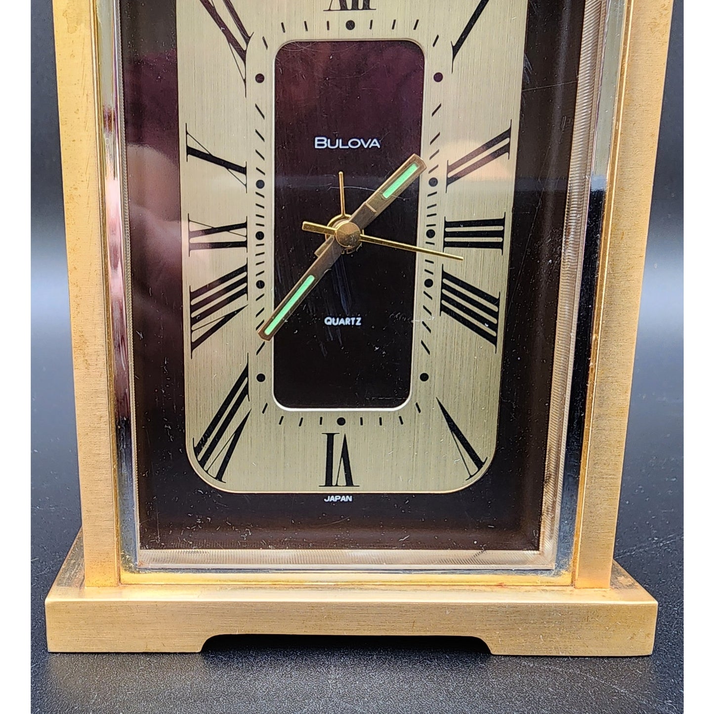 Vintage Bulova Brass Quartz Alarm Clock Japan – Carriage Style, Tested & Working