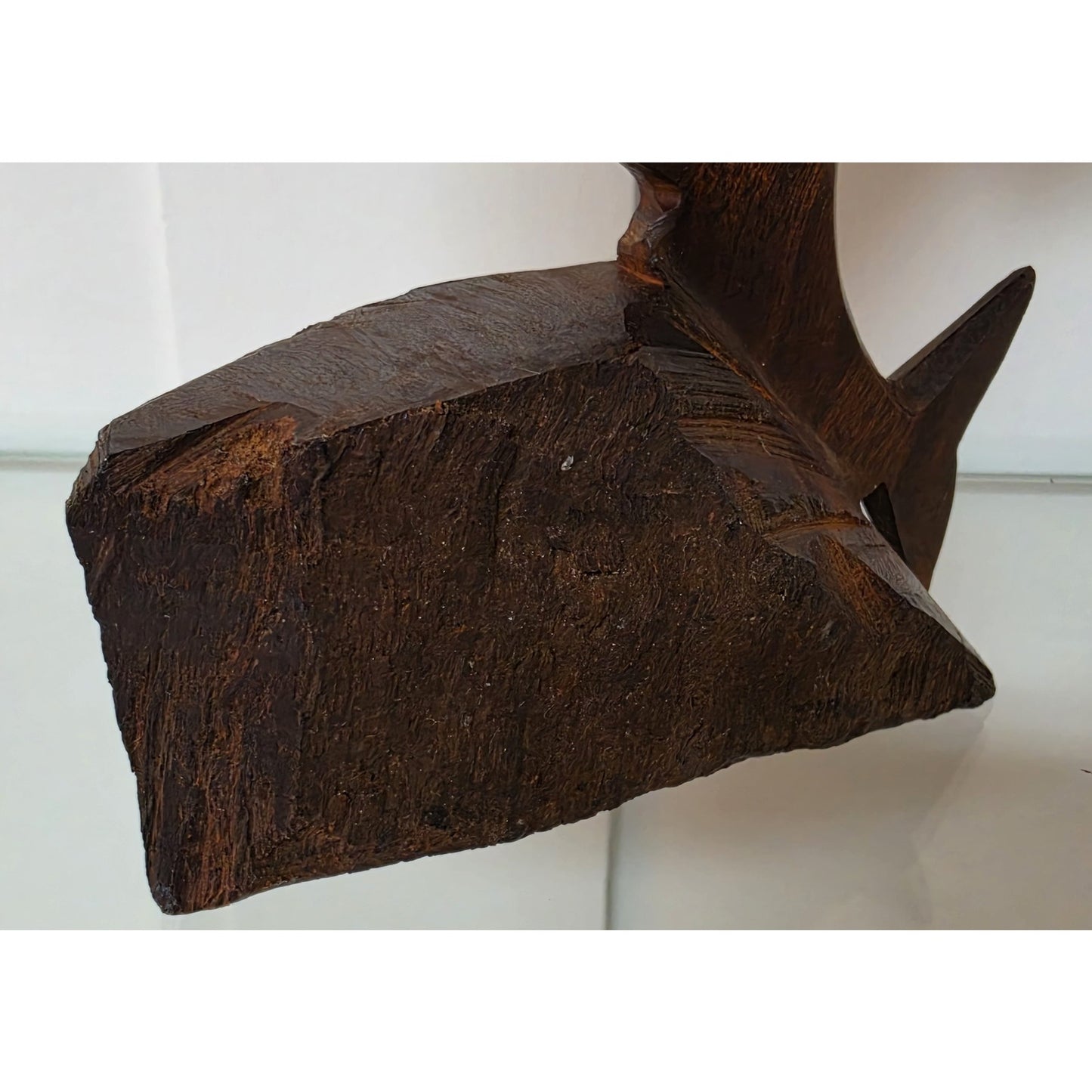 Vintage Hand‑Carved Mahogany Swordfish Statue 8.5" Elegant Wood Art - Beautiful