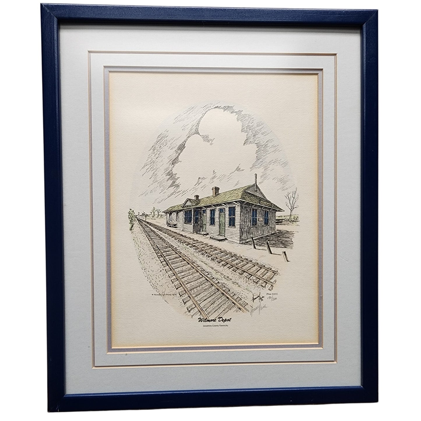 Howard Fain “Wilmore Depot” Lithograph Signed & Numbered 190/300 Framed w/ Mat