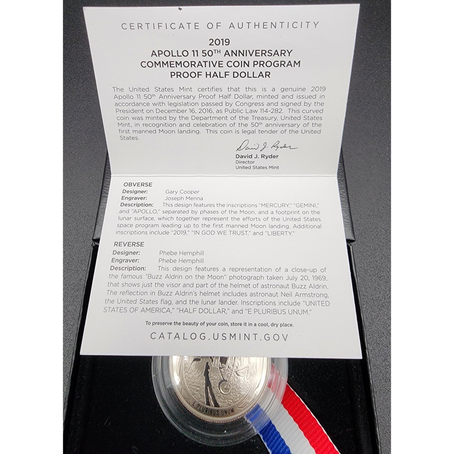 Apollo 11 50th Anniversary 5oz, 1oz + Half Dollar Proof Sets with OGP & CoAs with 1967 Newsweek, Man on the Moon Stamps, 50th Anniversary Embroidered Patches