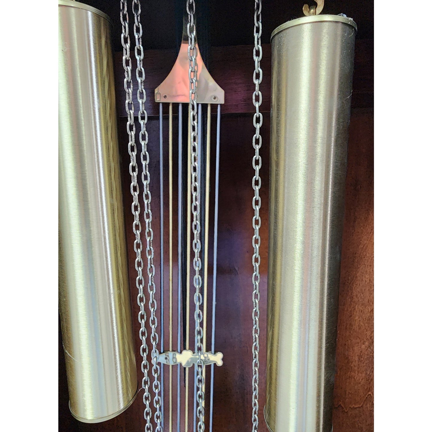 VTG Tempus Fugit Grandfather Clock Walnut Wood 79" Works w/ Chimes -Local Pickup Only!