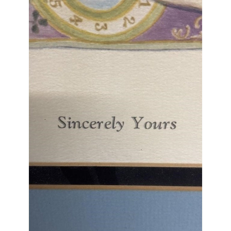 C. Don Ensor "Sincerely Yours" Vintage Framed Art Print