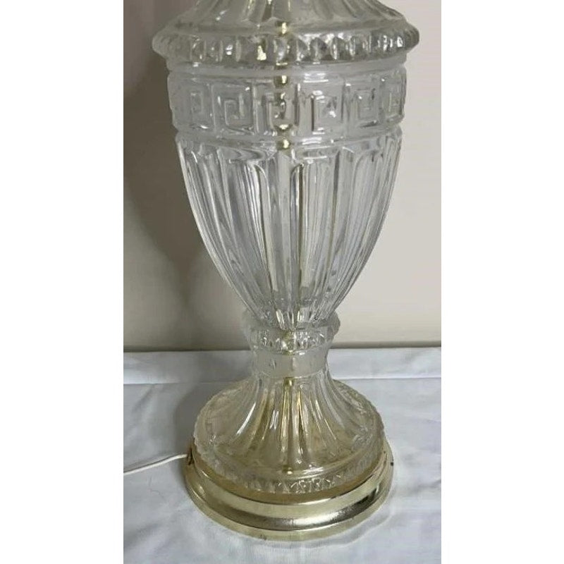 Vintage 32" Hand Cut Lead Crystal Table Lamp – Elegant Yugoslavia Made