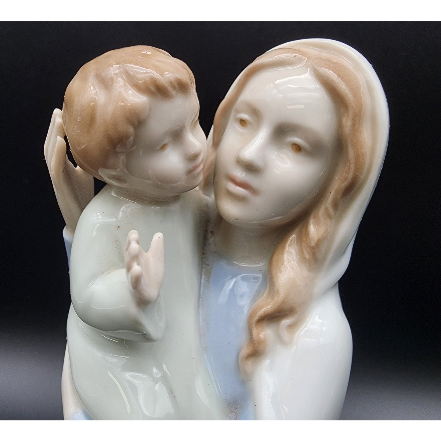 Vintage 1985 RR Roman Valencia Mary & Baby Jesus Porcelain Figurine Japan 10.25"