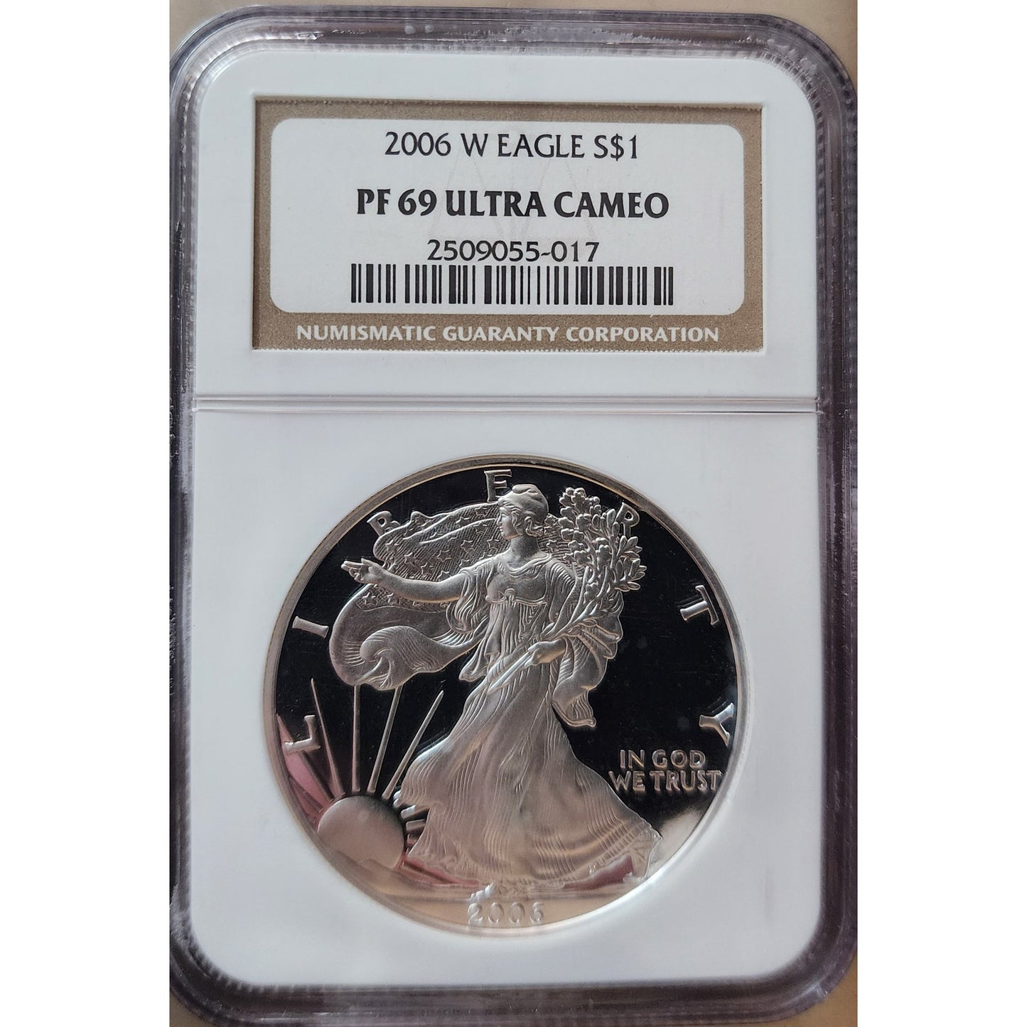1992‑S & 2006‑W American Silver Eagle PF69 UC NGC 2‑Coin Set w/ Gift Box