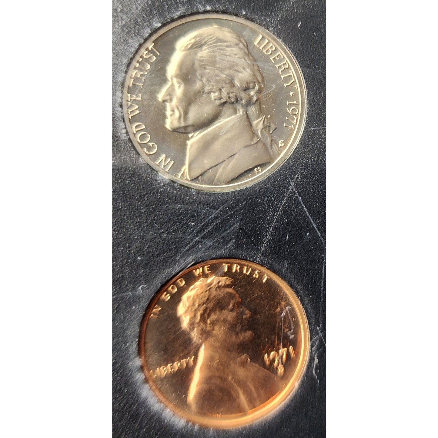 1971 U.S. Proof Set + 1863 Florida $1 Confederate Note • Display Pair • Repro