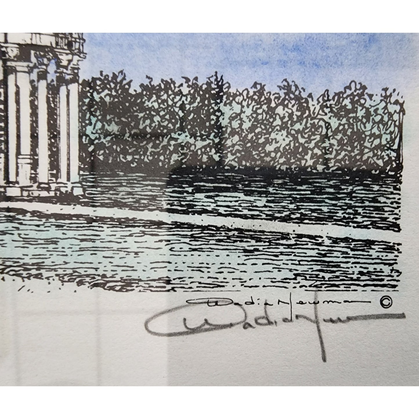 Signed Lithograph “The Water Tower” Wadia Newman Louisville Landmark Framed Art