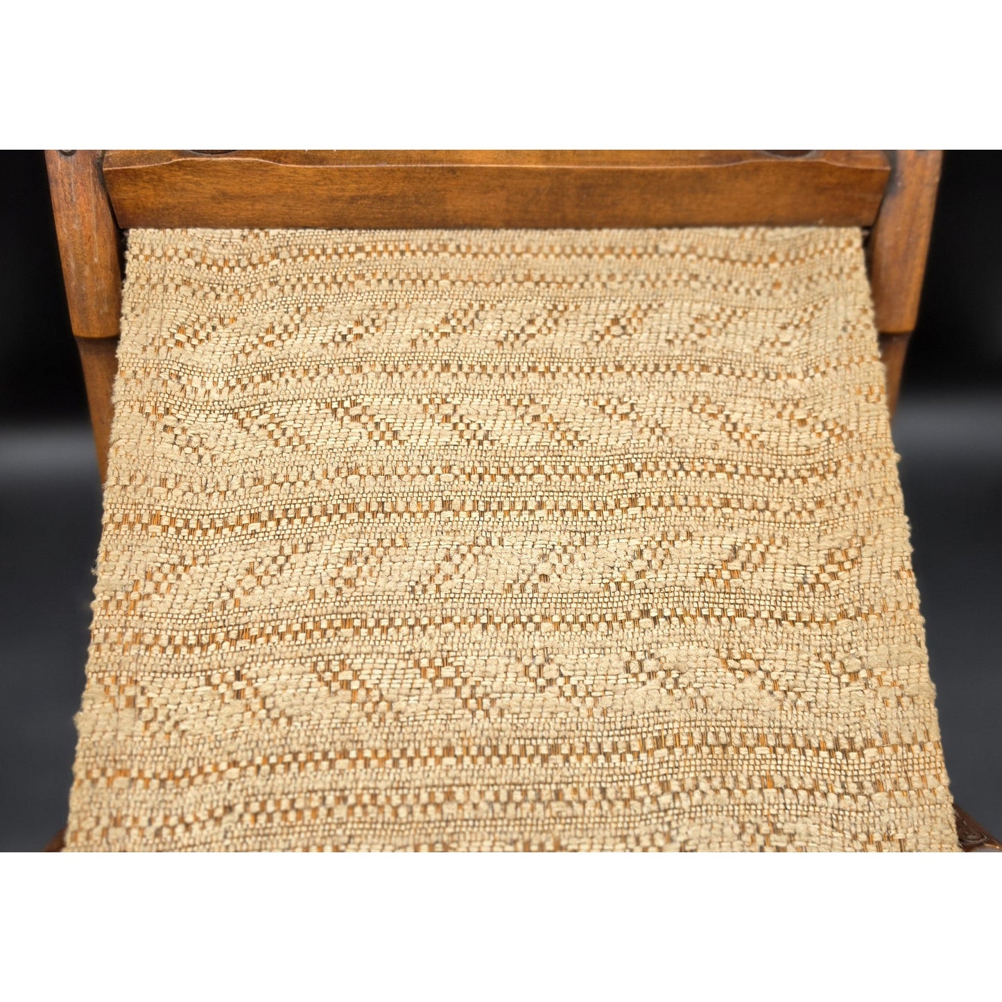 Federal Era Hardwood Folding Chair w/ Woven Seat, Unique Fold System, 1800s