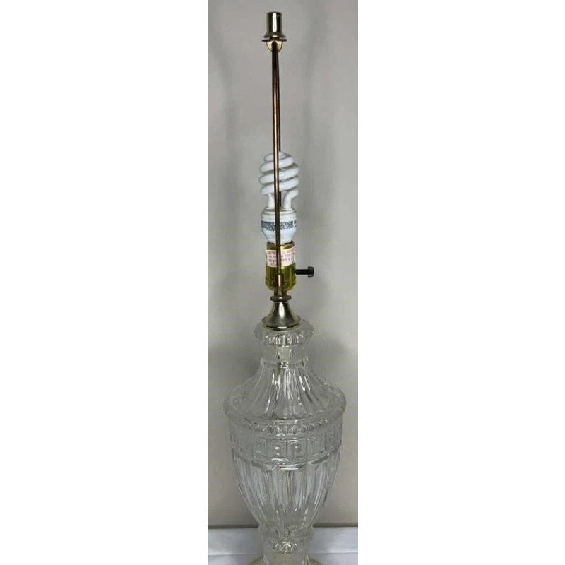 Vintage 32" Hand Cut Lead Crystal Table Lamp – Elegant Yugoslavia Made
