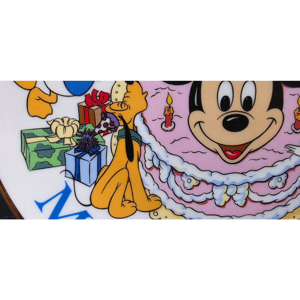 Vintage Mickey Mouse 50th Birthday Commemorative Plate 1978 Gold Rim Disney 9.25"