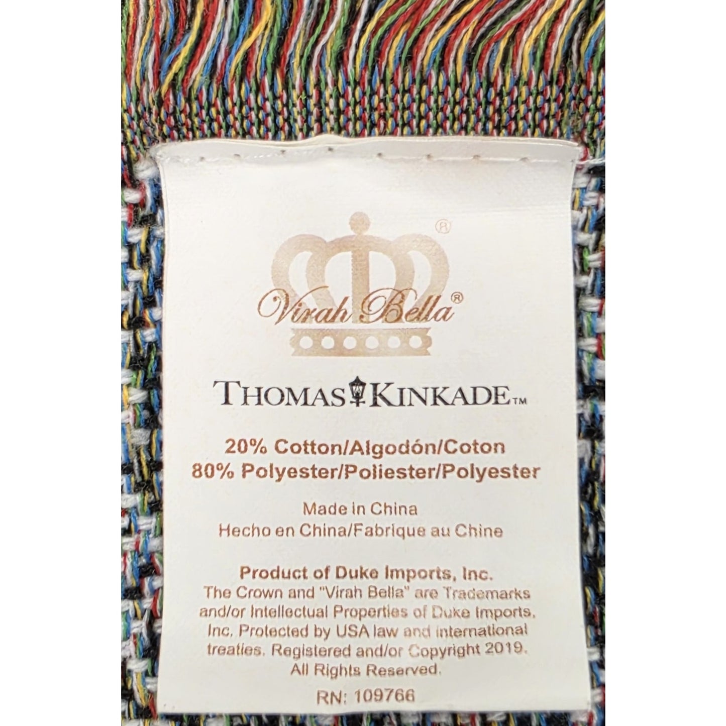 Thomas Kinkade 2006 Lord’s Prayer Tapestry Throw 60x51 Vintage Chapel Scene