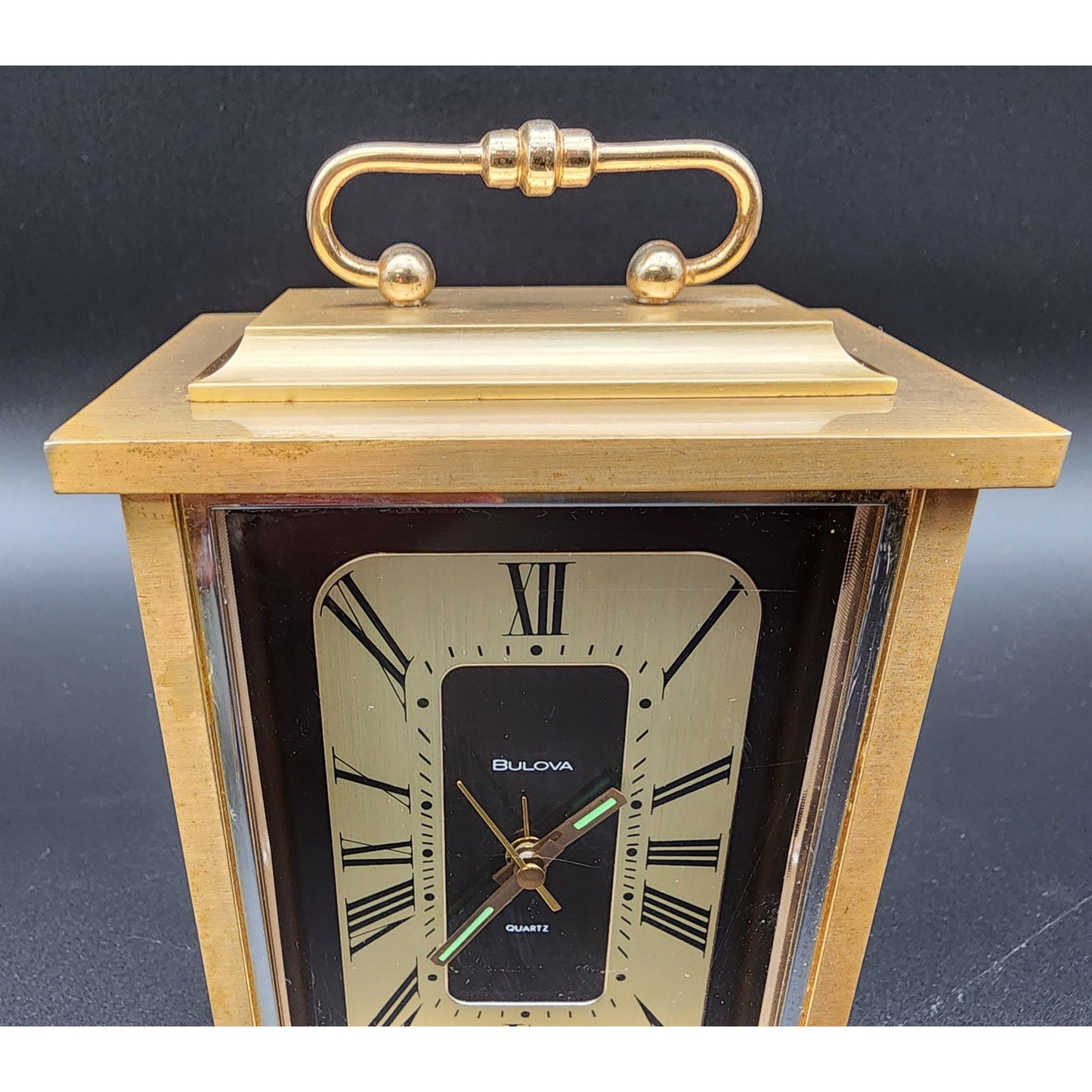 Vintage Bulova Brass Quartz Alarm Clock Japan – Carriage Style, Tested & Working