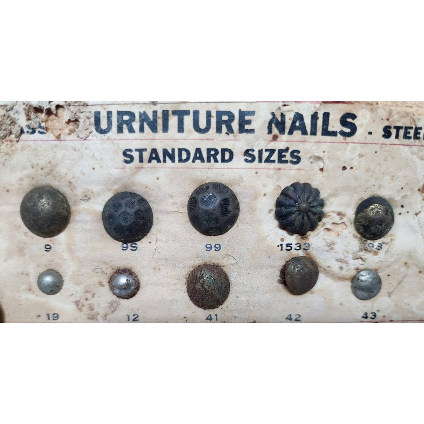 Vintage Victor H. Lampe Furniture Nail Sample Card Covington KY Upholstery