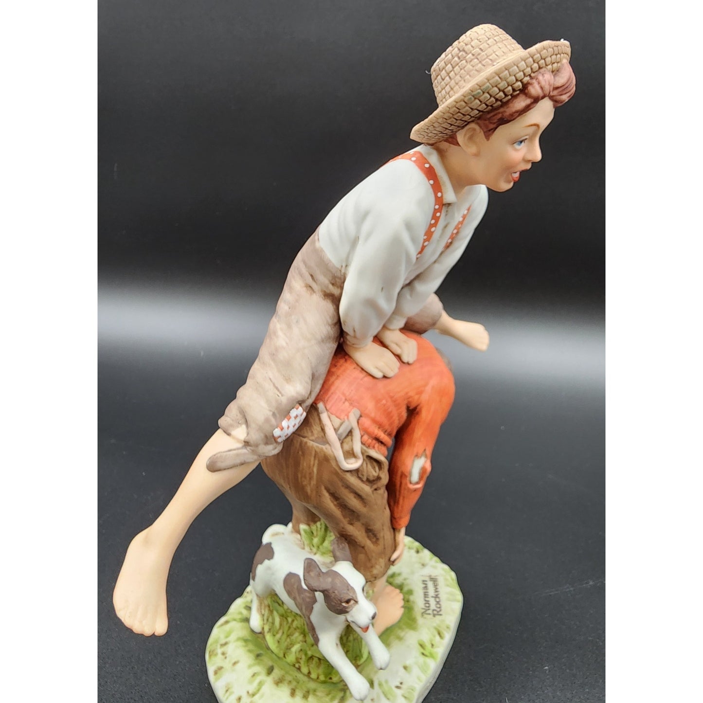 1981 Norman Rockwell Leap Frog Figurine Dave Grossman Ltd Ed 975/1000 Japan