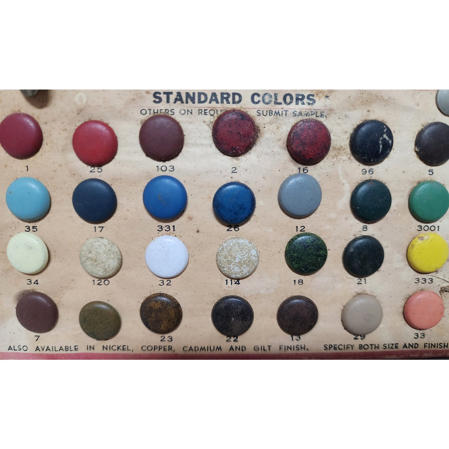 Vintage Victor H. Lampe Furniture Nail Sample Card Covington KY Upholstery