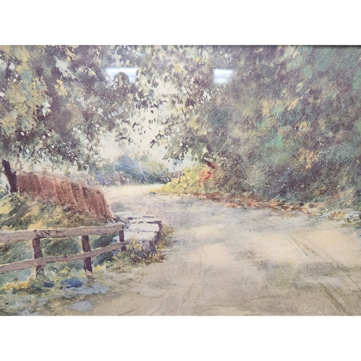 Paul Sawyier “Louisville Pike” Lithograph Framed w/ Double Mat, VTG