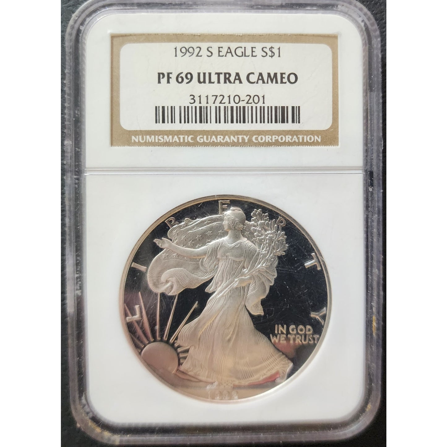 1992‑S & 2006‑W American Silver Eagle PF69 UC NGC 2‑Coin Set w/ Gift Box