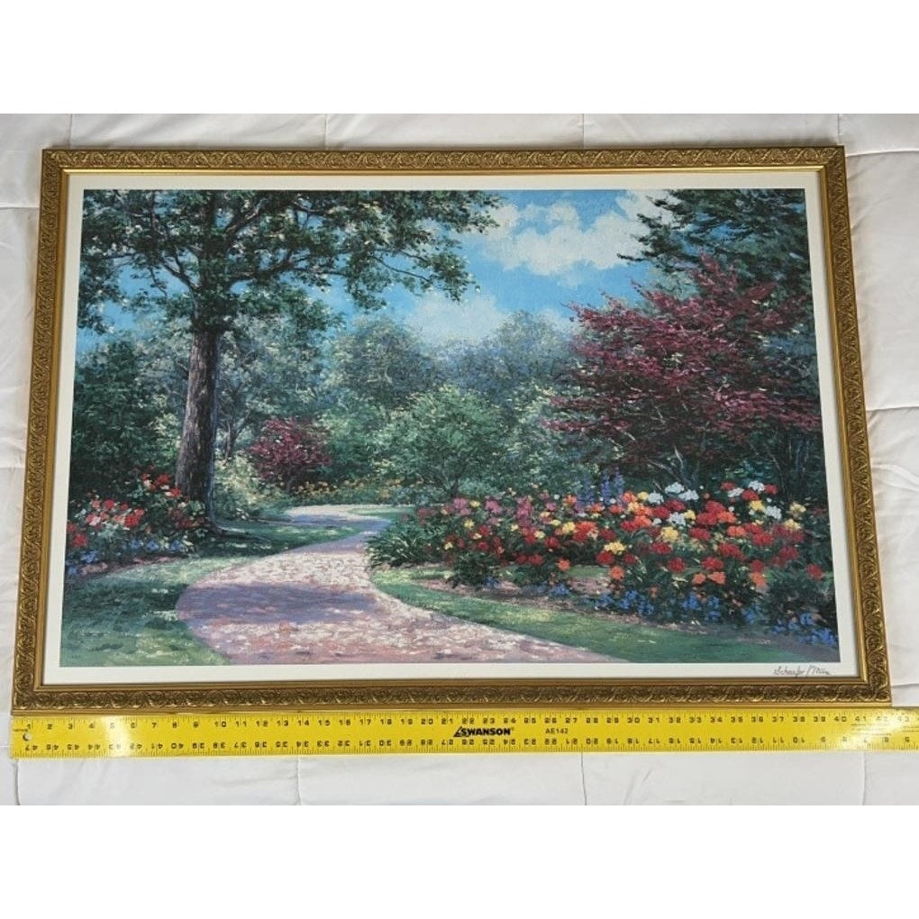 Schaefer Miles “Summer Enchantment” Seriolithograph Ornate Gold Frame COA
