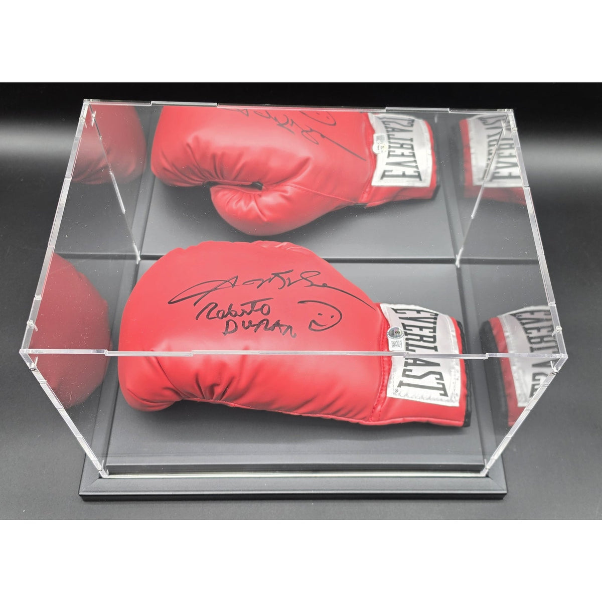 Roberto Duran Signed Everlast Boxing Glove & Framed 8x10 Photo Beckett PAAS COA