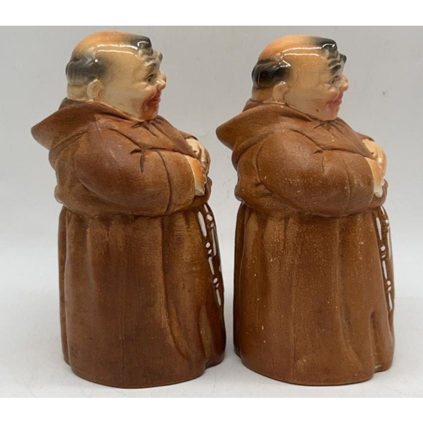 Vintage Twin Winton Monks Salt, Pepper Shakers,  1960s from California, Ceramic