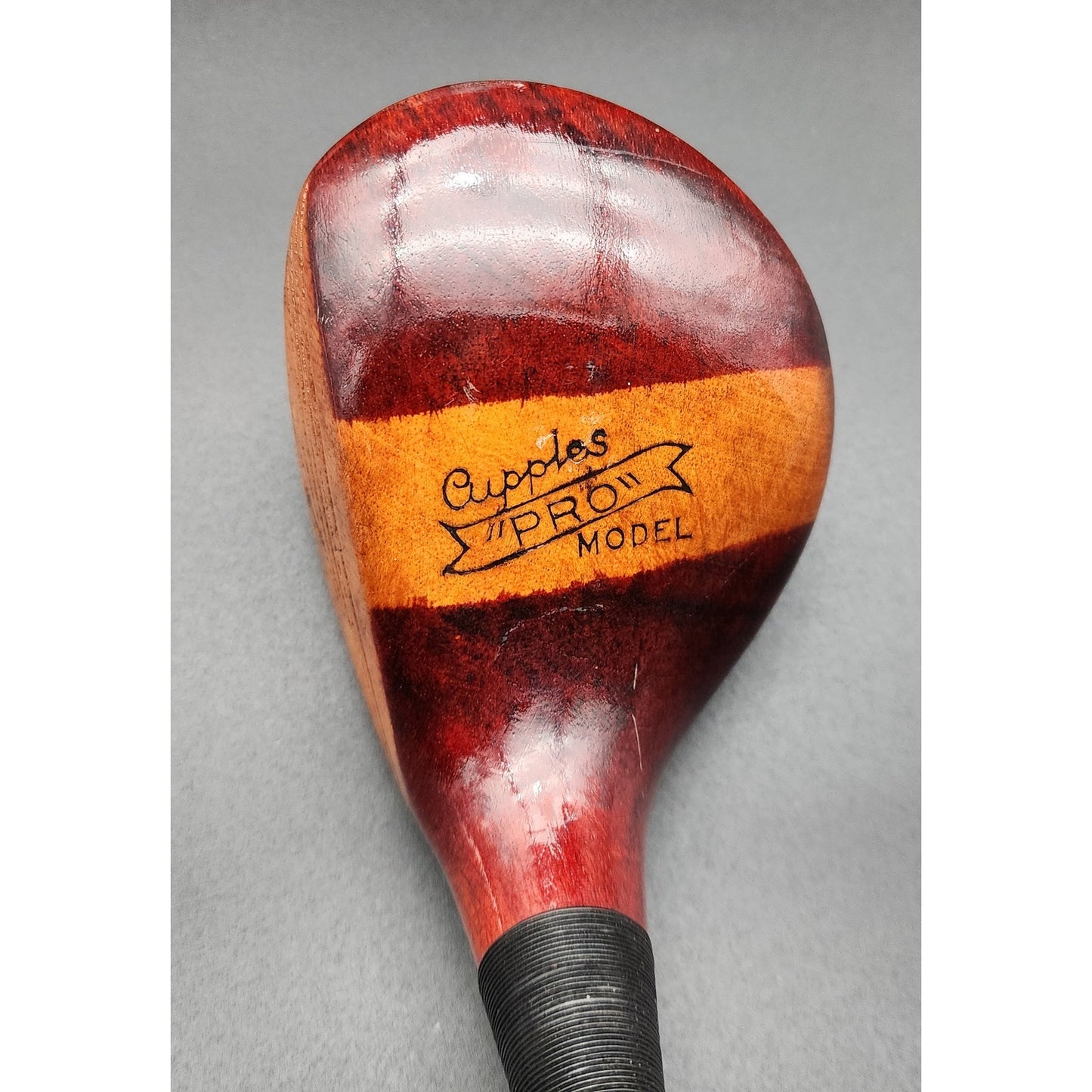 Vintage Cupples “PRO” Model Brassie Wood Golf Club Driver w/ Brass Sole Plate