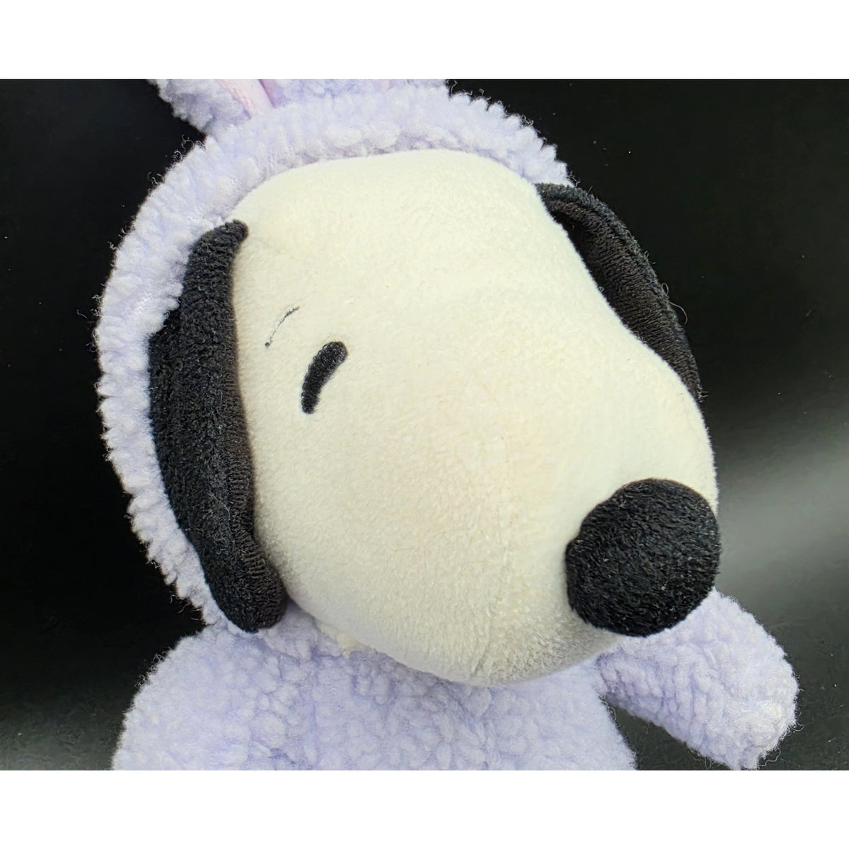 Vintage Peanuts Snoopy Easter Bunny Lavender Purple Costume Plush Hallmark 16"