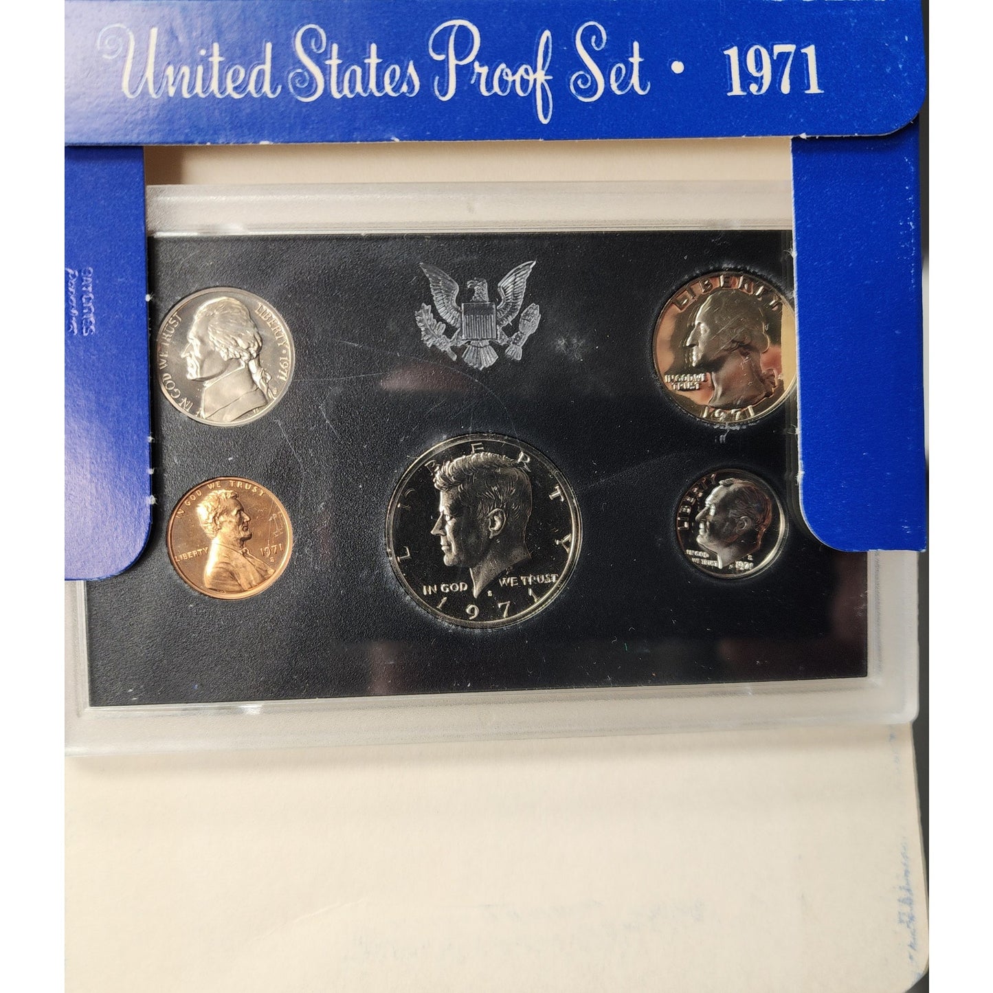 1971 U.S. Proof Set + 1863 Florida $1 Confederate Note • Display Pair • Repro