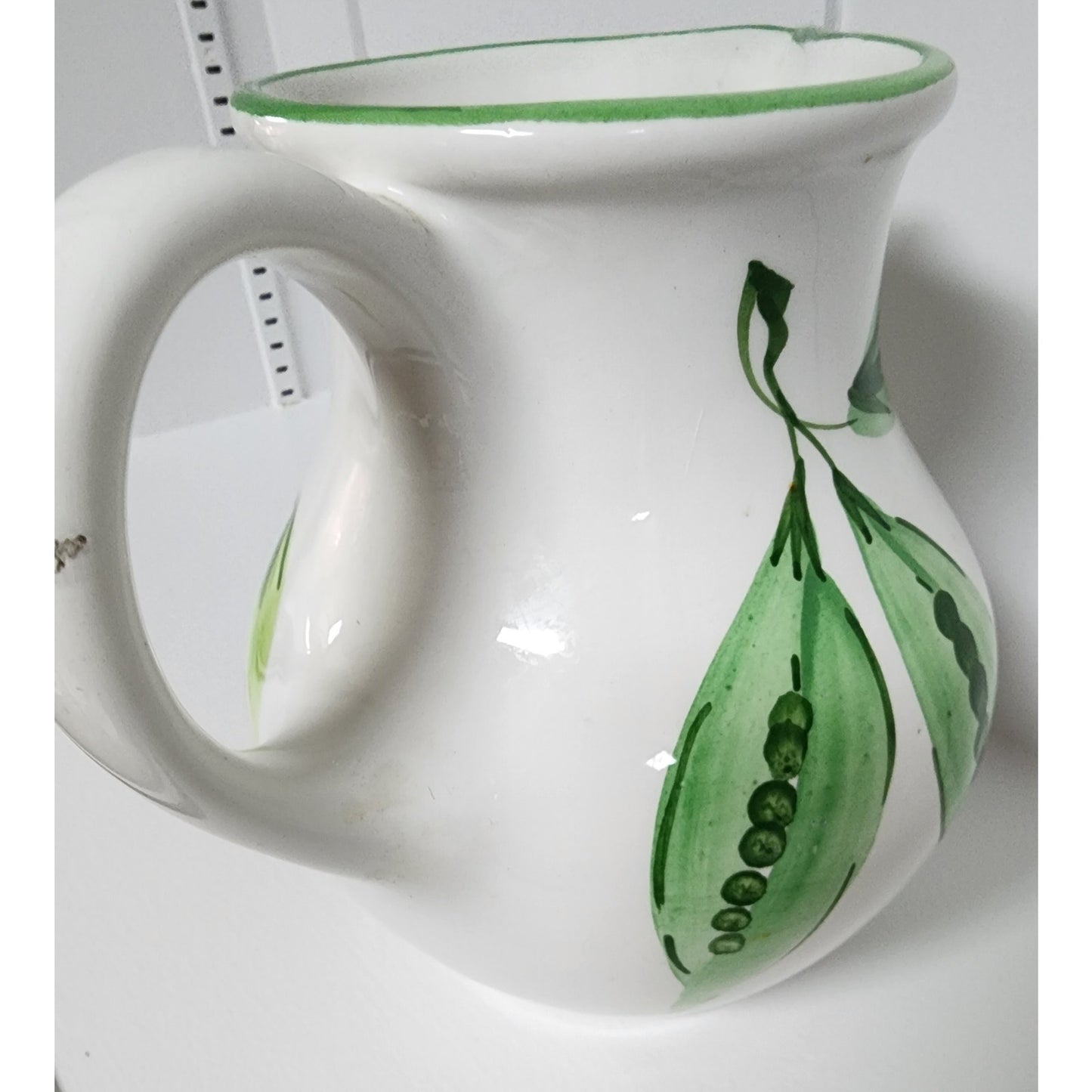 Pizzato Italian Ceramic Pitcher Hand Painted Tomato Fruit 7.25” Vintage Italy