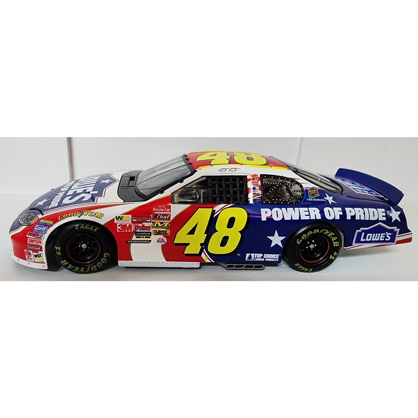 2003 Action 1:24 Jimmie Johnson #48 Lowe’s Power of Pride Monte Carlo Diecast