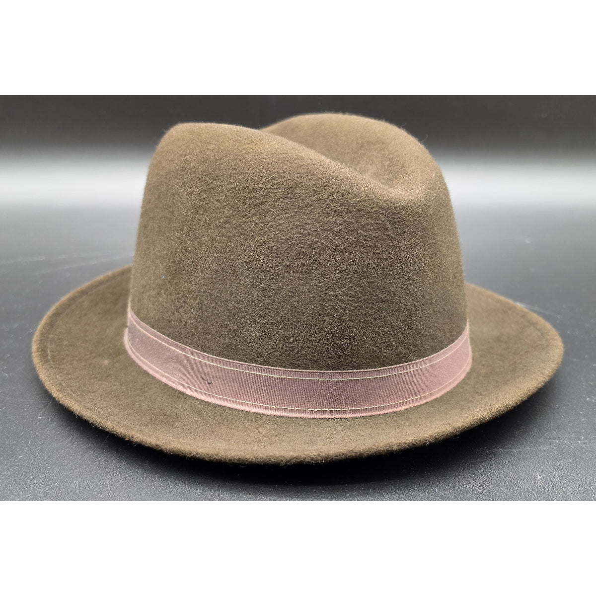 Vintage Capas Design Men Brown Wool Fedora Hat Sz L USA Made Classic Trillby