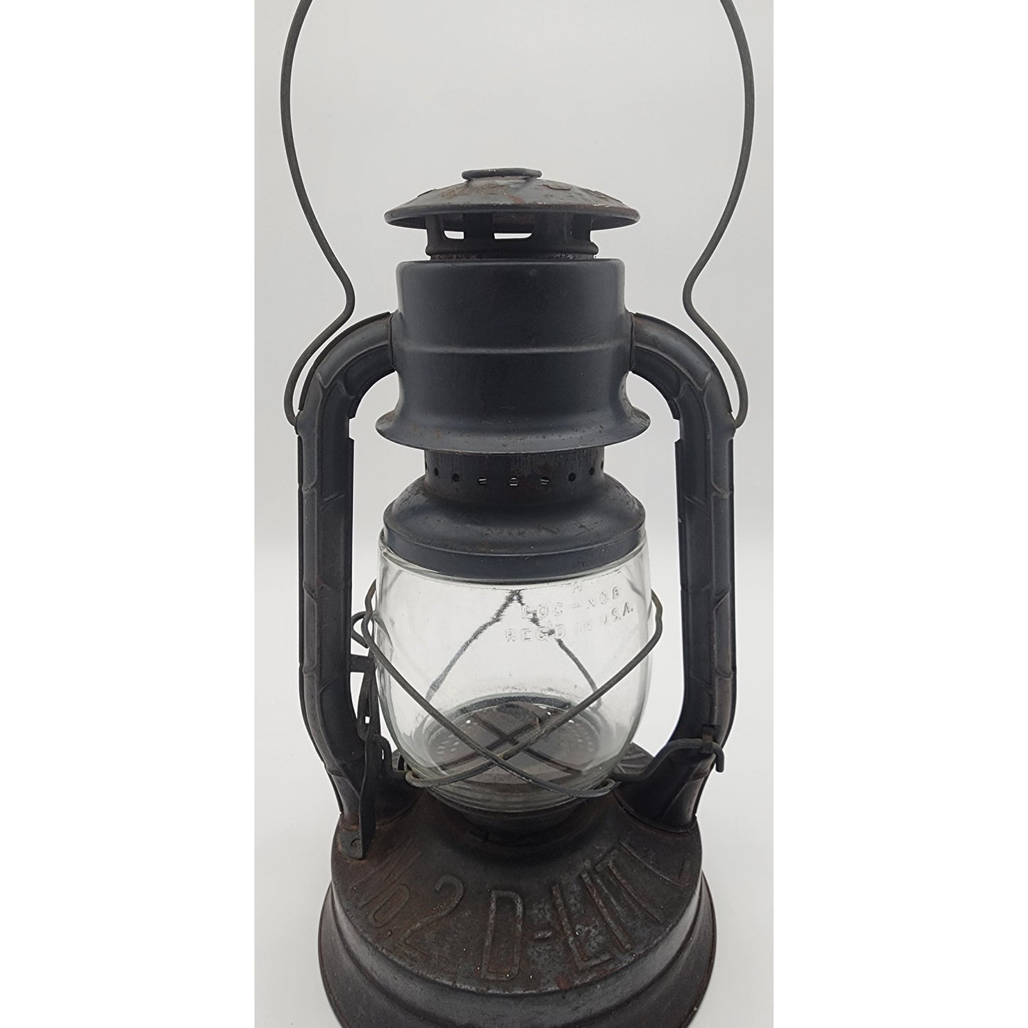 Antique Dietz No.2 D-Lite Kerosene Lantern NY USA LOC-NOB Globe Vintage 1930s