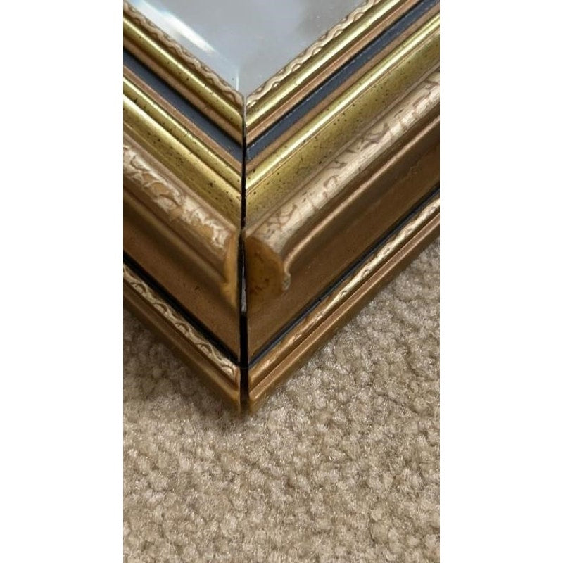 Gilded Mirrors Co. Ornate Wall Mirror 27.5x39.75 – Beveled Gold Frame