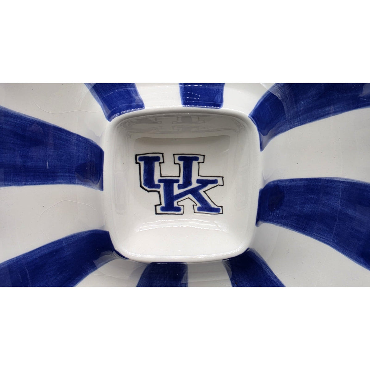 Vintage University of Kentucky Wildcats Chip Dip Platter Square Bowl Cabells Too