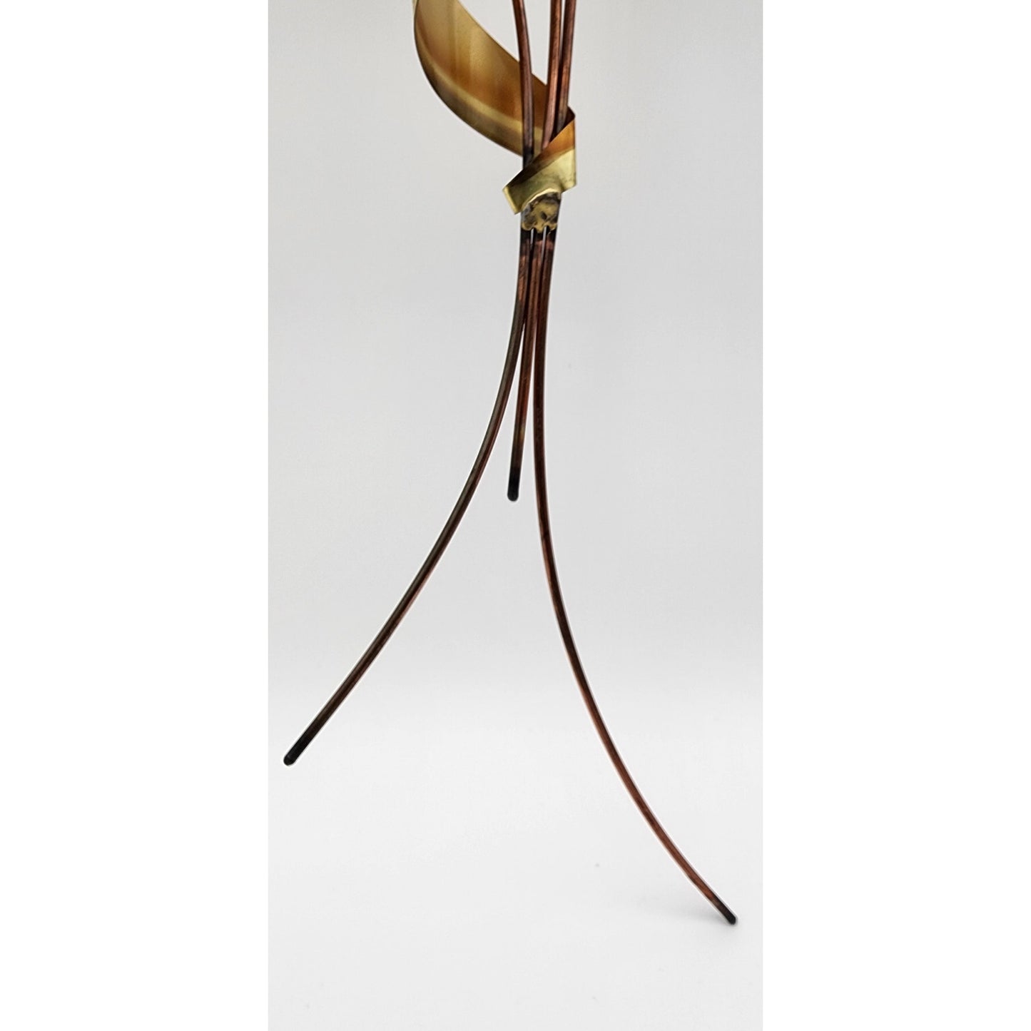 Vintage Brass & Copper Wheat Wall Art Pair – 31" Metal Sculptures Left/Right