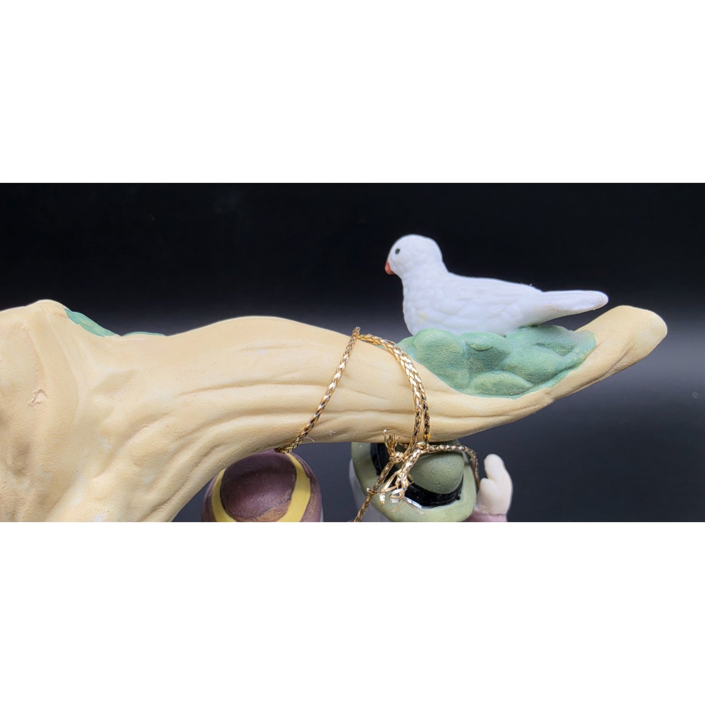 1994 Porcelain Music Box Elderly Couple Swing Rotates 360° Through The Years