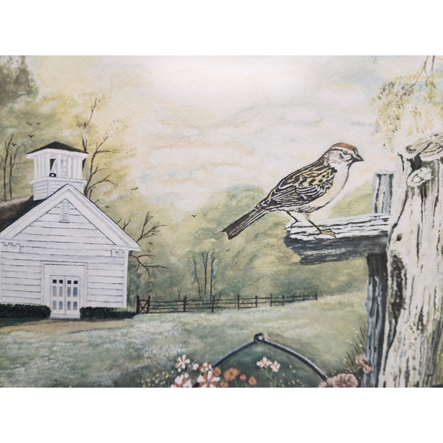 His Eye Is On The Sparrow Signed Lithograph by Jim Hamilton 177/500 Framed Art