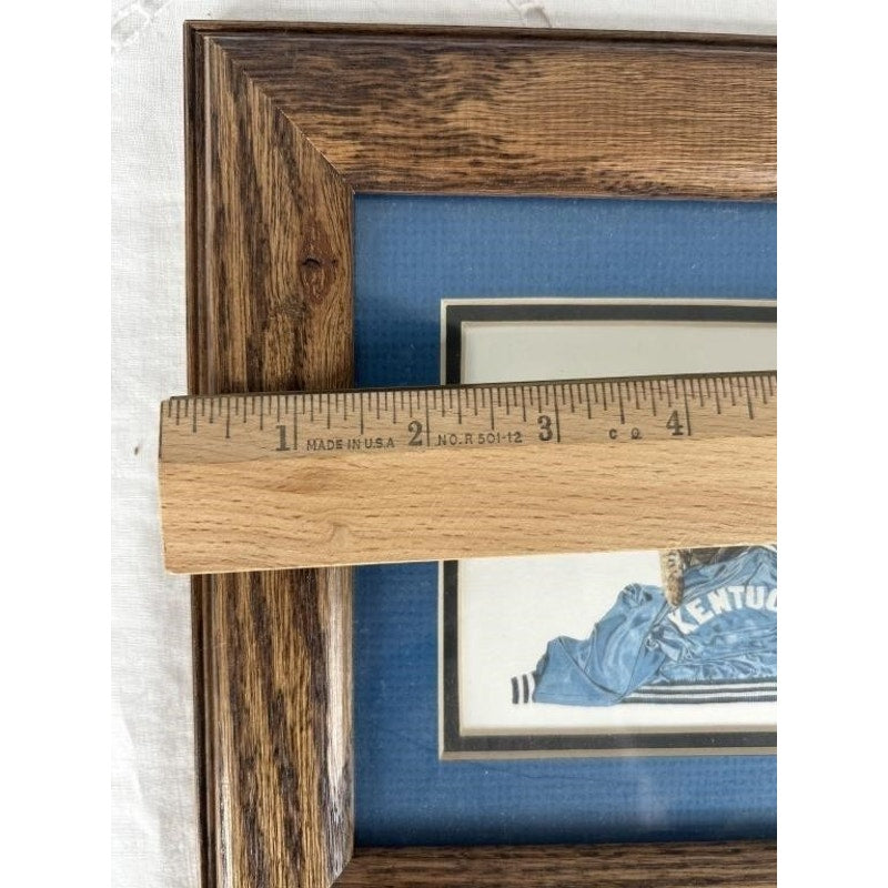 VTG Jim Hamilton “KENTUCKY” UK Wildcat Lithograph Print Framed Walnut Double Mat
