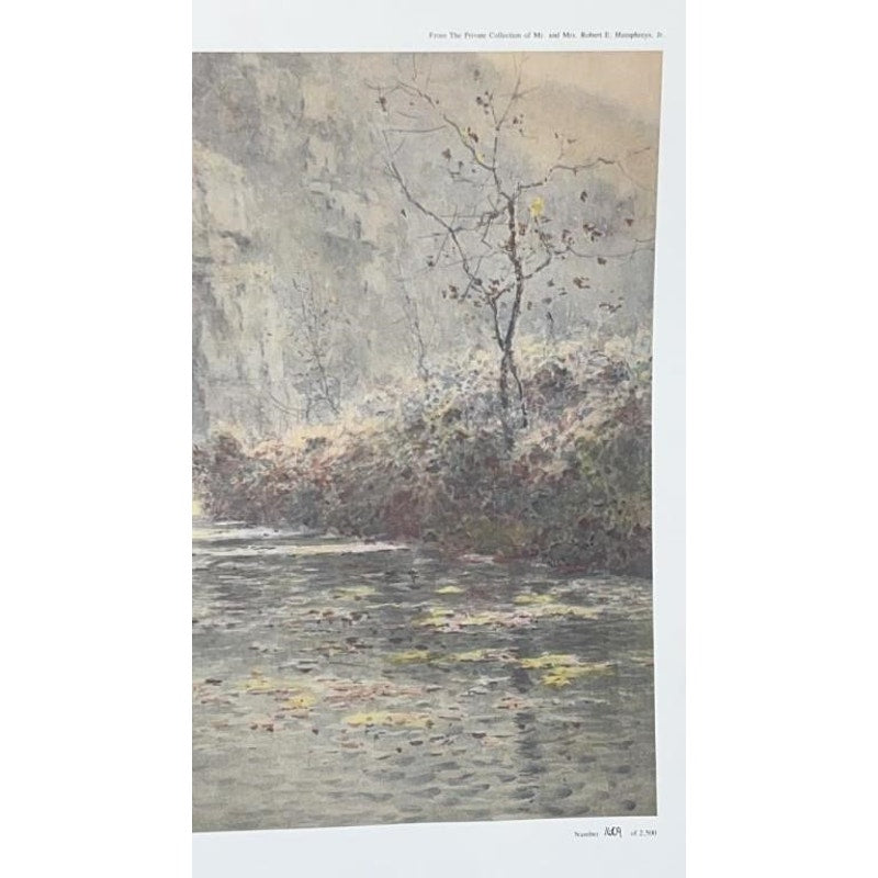 Paul Sawyier Lithograph Palisades in Autumn 1990 COA #1609/2500 Framed 27x21