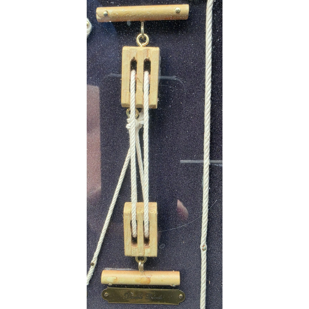 Vintage Nautical Rope Knot Shadow Box Wooden Display Brass Frame Wall Art 20.5"