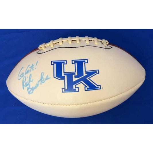 Kentucky Wildcats Rich Brooks Signed Football Go Cats! Autograph NCAA Coach UK