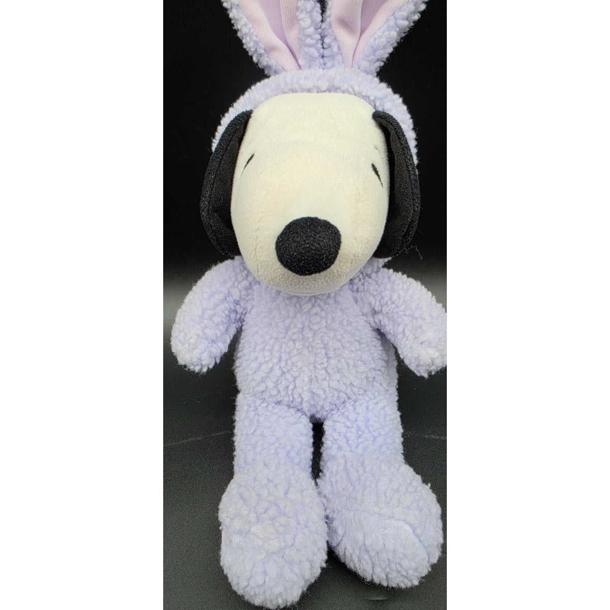 Vintage Peanuts Snoopy Easter Bunny Lavender Purple Costume Plush Hallmark 16"