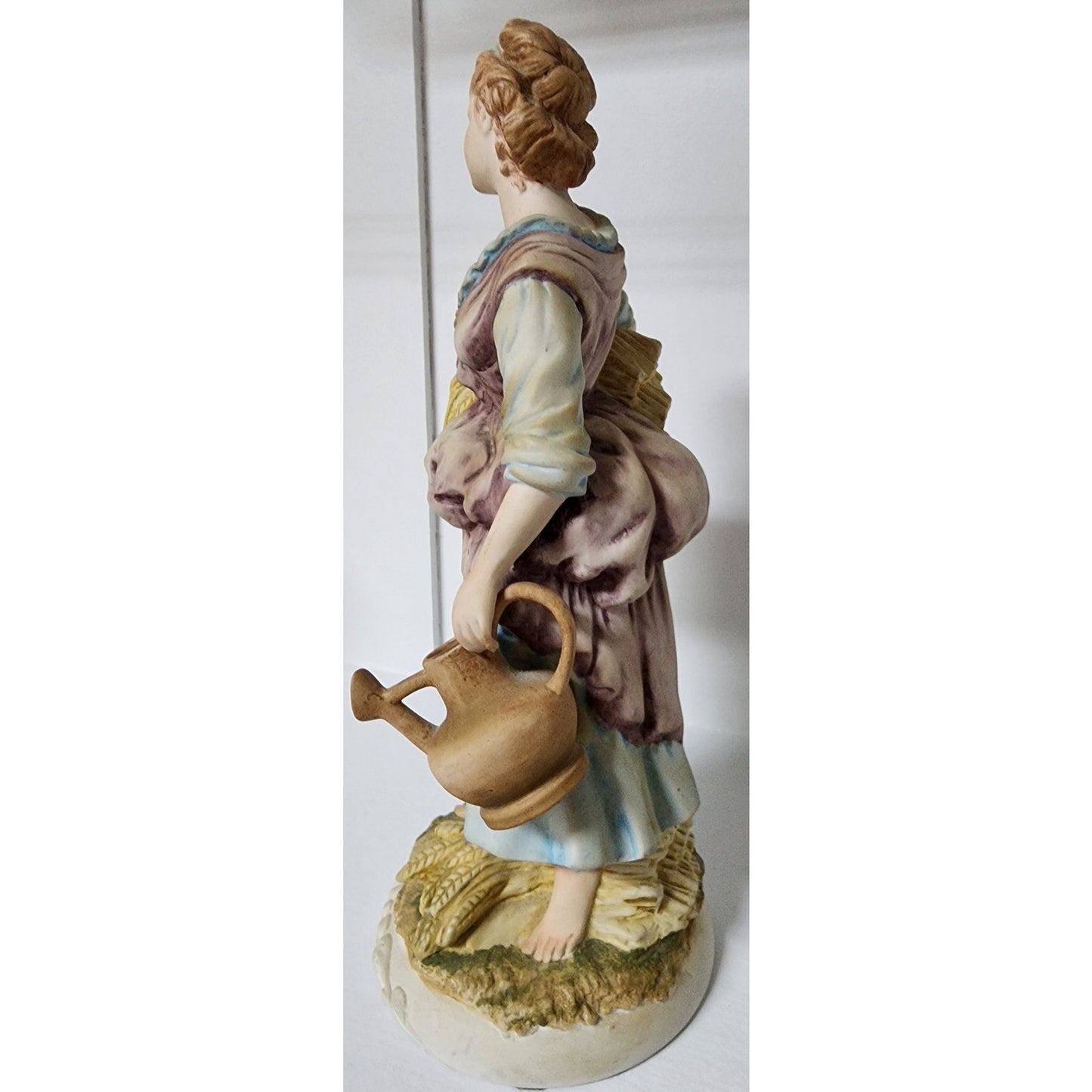 Lefton China Harvest Figurines Man & Woman – Hand Painted Vintage – 10” Tall
