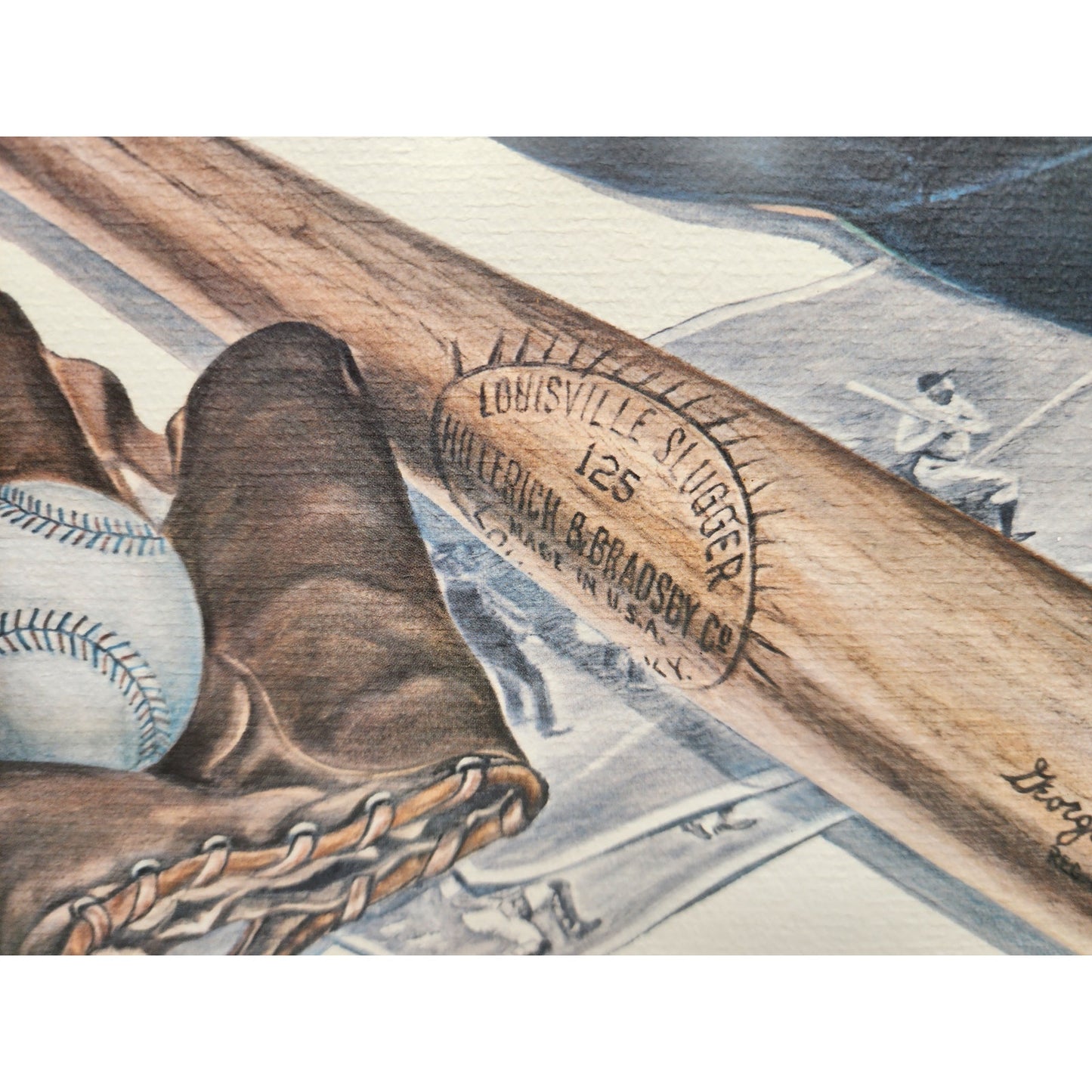 1973 C. Don Ensor Baseball Memories Art Framed 21.5x17.5 Cooperstown Babe Ruth