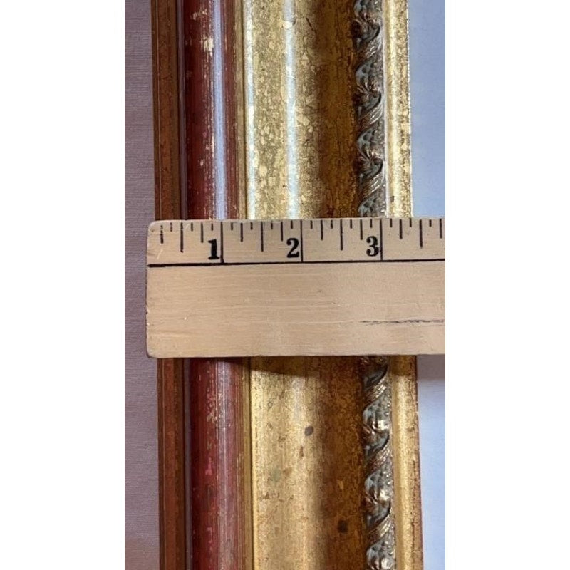 Ronald David Thompson Watercolor Still Life Flowers & Oranges Ornate Gold Frame