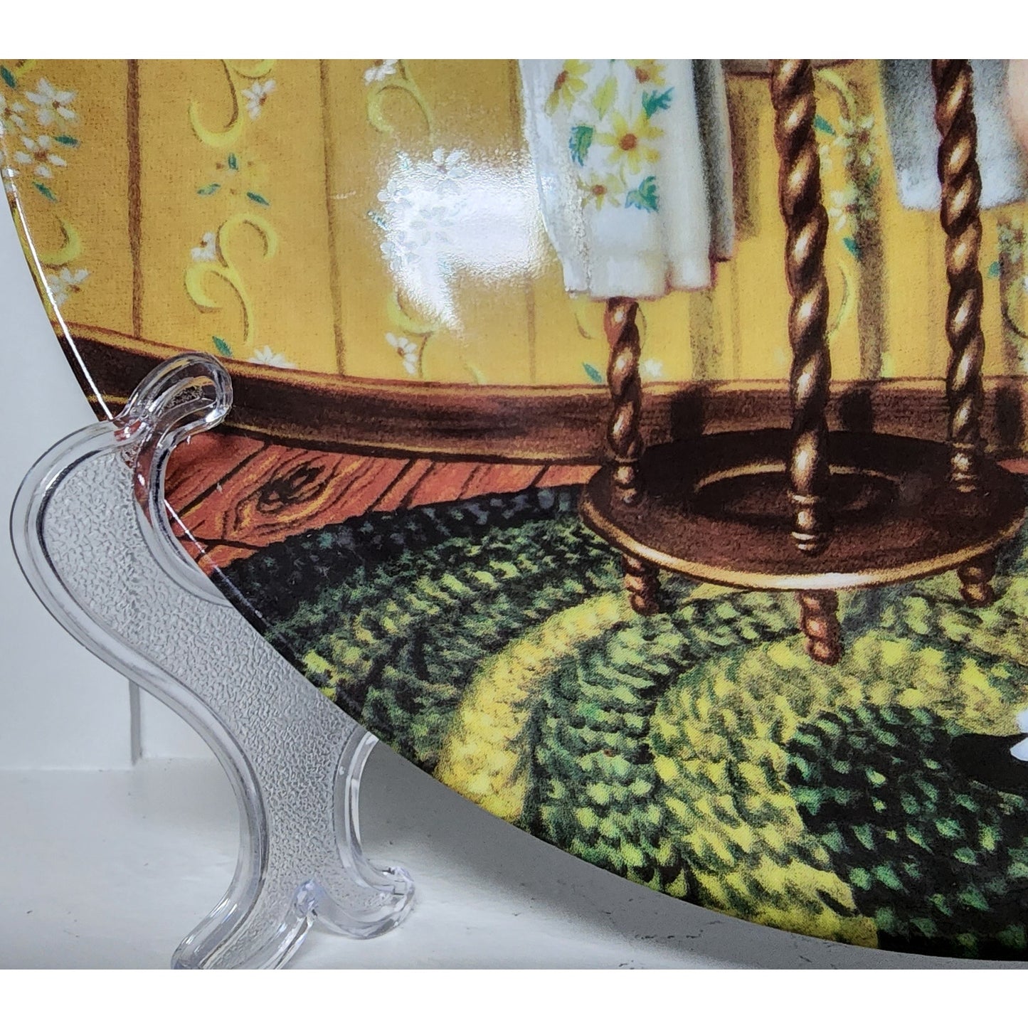 Amber Plate Glenice Yesterday’s Series Ltd Ed R.J. Ernst 8.25" Decorative VTG