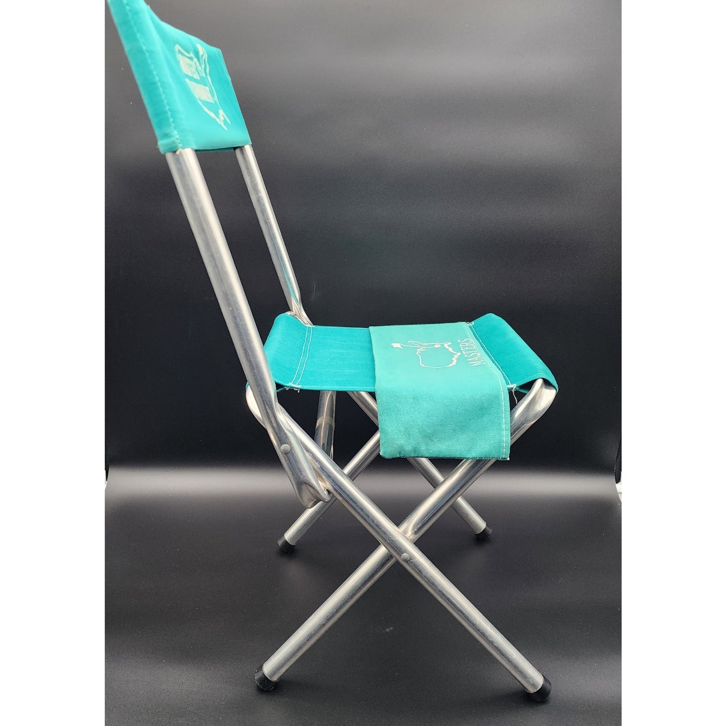 Vintage Masters Tournament Folding Chair Teal Green w/ Extra Cover Lightweight