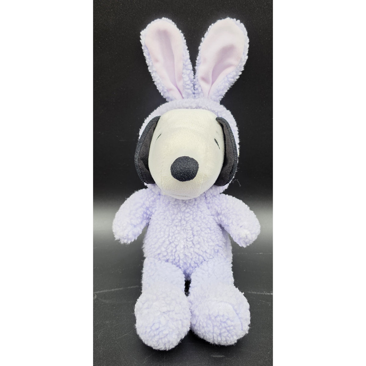Vintage Peanuts Snoopy Easter Bunny Lavender Purple Costume Plush Hallmark 16"