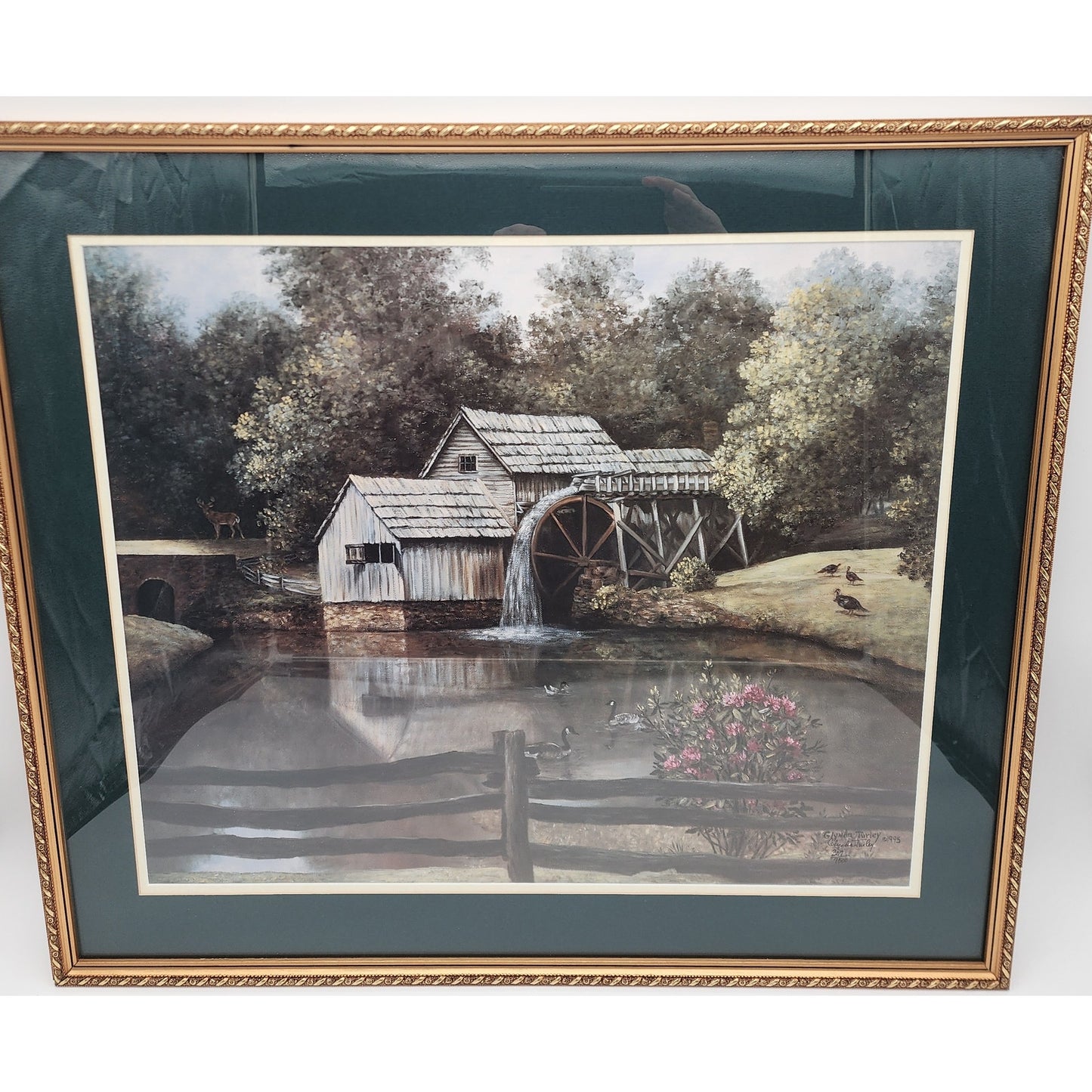 Mabry in Spring Lithograph by Glynda Turley Signed/Numbered Ornate Frame 29.5x26