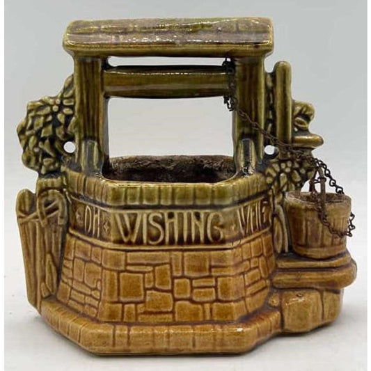 Vintage McCoy Pottery Wishing Well Planter – Rustic Mid-Century Charm